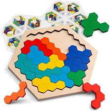 wooden hexagon puzzle