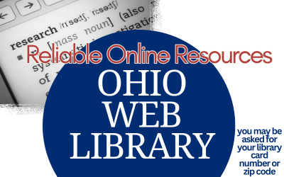 Ohio Web Library text Reliable Online Resources, you may be asked for your library card number or zip code